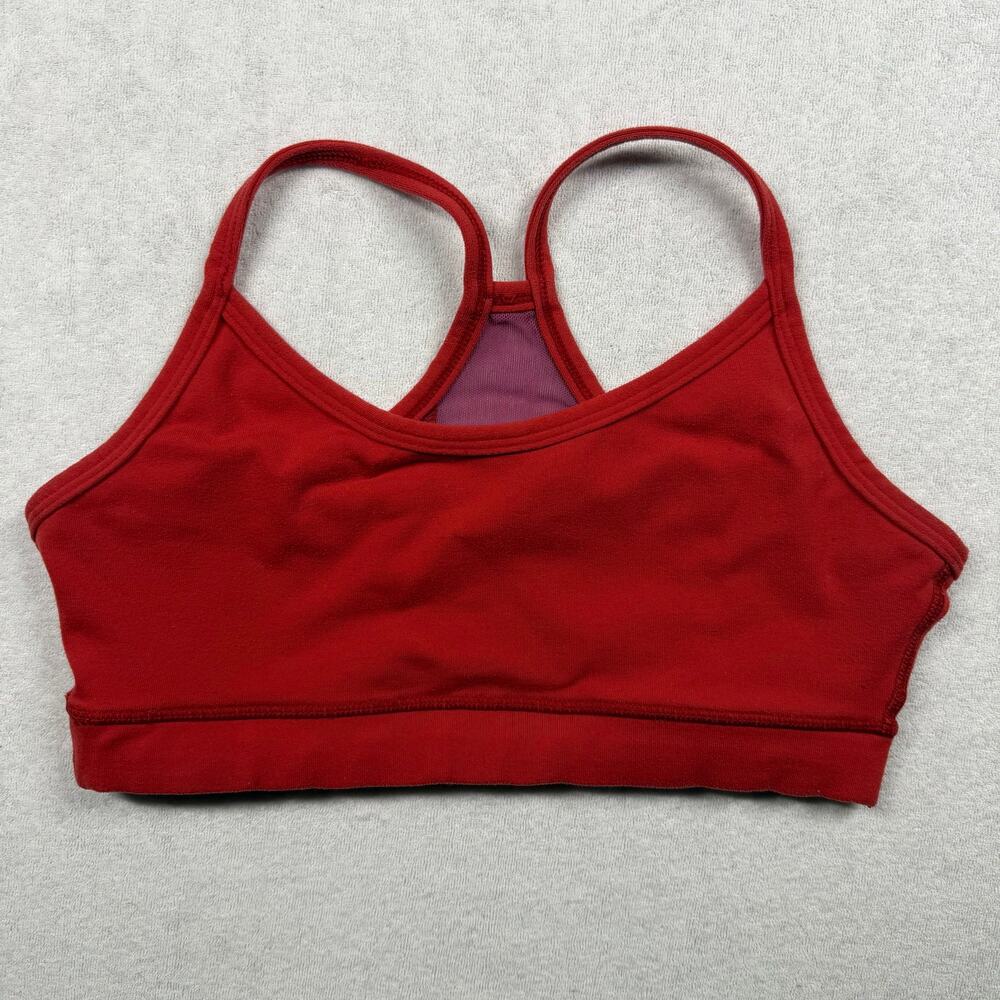 Lululemon Women’s Sports Bra Red Purple Mesh Racerback Size 4